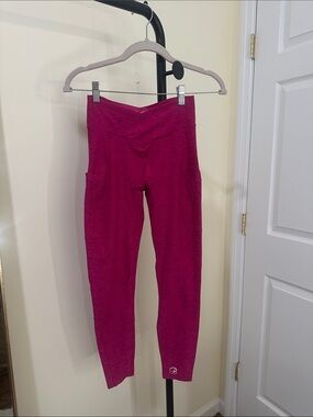 Bombshell Sportswear Magenta Wrap-Waist Leggings
